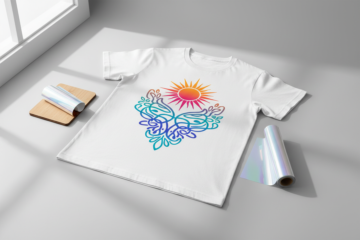 T-Shirt mit Vinyl-Design vom Plotter