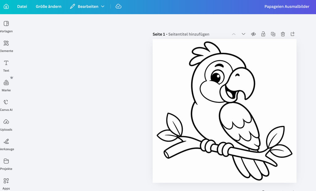 Arbeiten mit Canva
