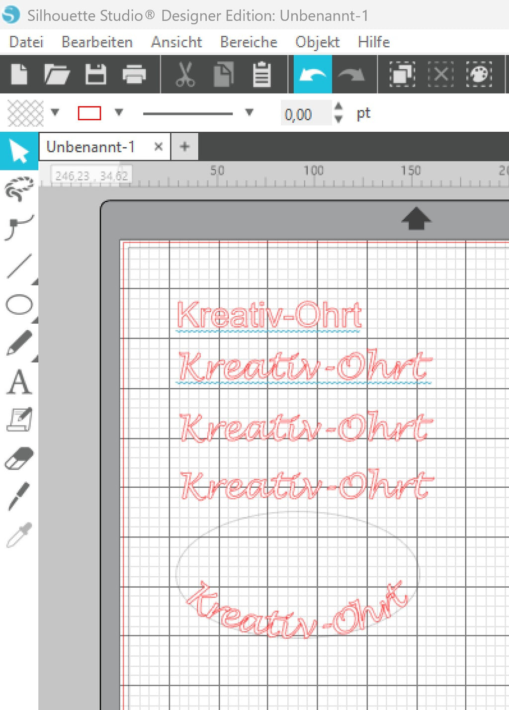 Schriften SilhouetteStudio Plotterkurs
