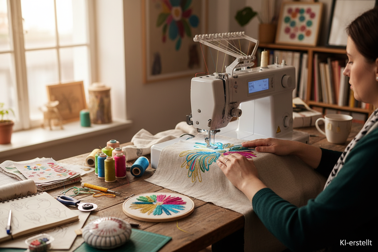 Firmenevent Stickmaschine: KI generiert